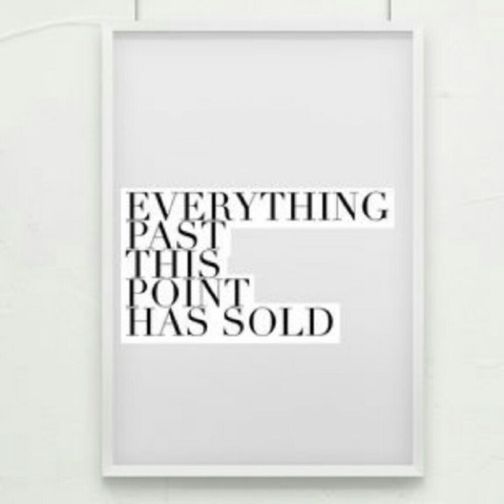 Everything beyond this point has sold!